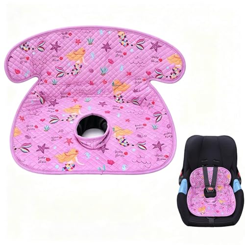 Piddle Pad Car Seat Liner- Waterproof Soft Car Seat Potty Training Protector, Travel-Friendly Baby Toddler Carseat Cover for Spills, Nappy Leaks, Accidents (Purple Mermaid) - color: Purple, size: 1 Pack