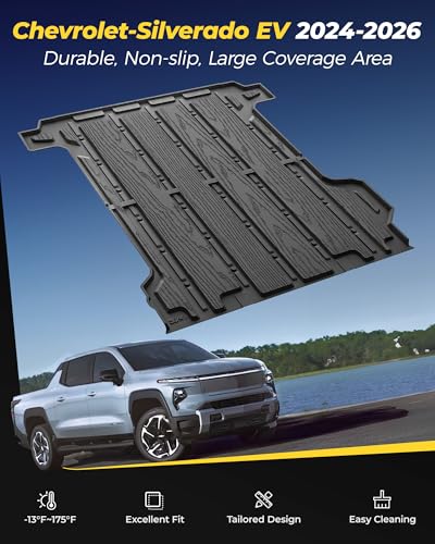3W Trunk Bed Mat Fit for Silverado EV/GMC Sierra EV/Sierra EV Denali 2024 2025 2026 All Weather TPE Custom Fit Bed Liner for Silverado EV/GMC Sierra EV/Sierra EV Denali - size: Chevy Silverado EV 2024-2025 Trunk Bed Mat