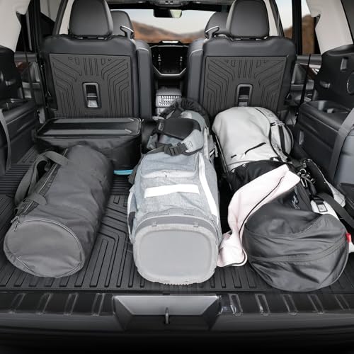 Cargo Mat with Backrest Mats for 2019-2025 2026 Subaru Ascent 7/8 Passenger Accessories, All-Weather TPE 3rd Backrest Mat Trunk Mat Cargo Liner Protector(Cargo Mat with Backrest Mats) - style: Cargo Mat with Backrest Mats