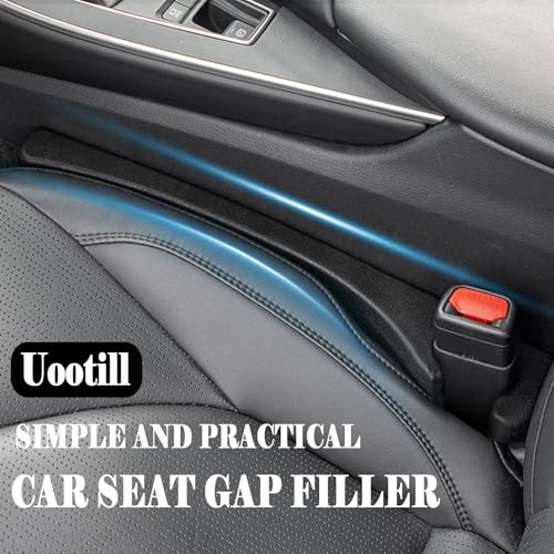Car Seat Gap Filler Set of 2,Seat Gap Organizer, No Drop Seat Guard,2025 New Car Seat Side Gap Filler Organizer, Drop Seat Guards for Cars (Black 2Pcs) - color: Black