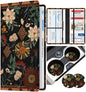 Slohif Car Registration and Insurance Holder - Boho Vehicle Glove Box Organizer Women with Magnetic Shut Leather Automobile License Holders Coasters Auto Accessories Case for Document - color: Art Flowers