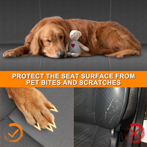 Seat Cover Compatible with 2013-2018 Dodge Ram & 2019-2022 Classic Ram Crew Cab, Neoprene Durability Truck Seat Cover, ONLY Fit Full Bench Rear Seat Without Armrest, NOT for 60/40 Seat - color: Gray, size: 2013-2022 Ram 1500/2500 Front & Rear