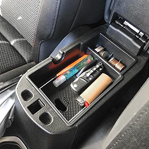 EDBETOS Center Console Organizer Tray Compatible with Jeep Renegade Accessories 2015-2019 2020 2021 2022 2023 Armrest Glove Box Secondary Storage (White Line) - color: White Line