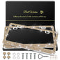 QUANQIUFEI 2 Pack Bling License Plate Frames for Women, Sparkly Rhinestone Diamond Car Accessories with Glitter Crystal Caps (Champagne) - color: Champagne