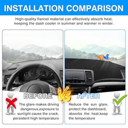 Autorder Dashboard Cover Mat for Legacy/Outback 2005-2009 Accessories Dash Cover Upgrade Flannel Dash Mat Sunshade Glare UV Rays Protector - size: 2005-2009 Legacy/Outback