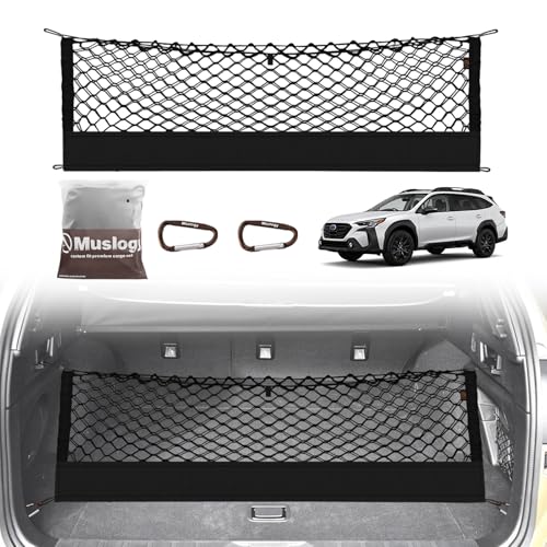 Truck Bed Cargo Net Trunk Netting Compatible with 2015-2025 2026 Outback Accessories, Pickup Cargo Organizer SUV Sedan Storage Net w/Heavy Duty Carabiners - style: 2015+ Outback