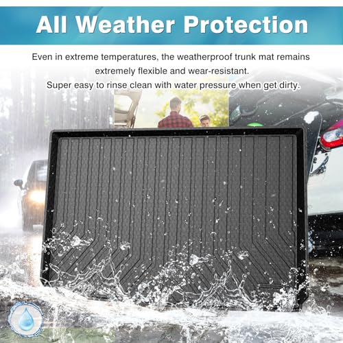 Mixsuper Custom Fit Cargo Liner for Chevrolet Suburban/GMC Yukon XL/Cadillac Escalade ESV 2015-2020, All Weather Cargo Mat Rear Trunk Liner Behind The 3rd Row Seats Black