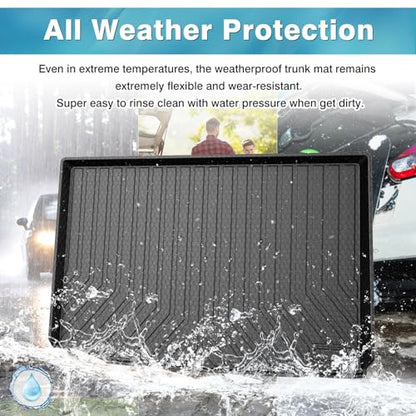 Mixsuper Custom Fit Cargo Liner for Chevrolet Suburban/GMC Yukon XL/Cadillac Escalade ESV 2015-2020, All Weather Cargo Mat Rear Trunk Liner Behind The 3rd Row Seats Black - size: Fit for Chevrolet Suburban | 2015-2020