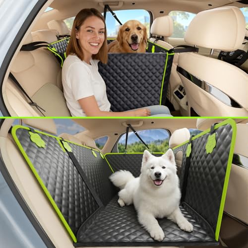 2-in-1 Dog Car Seat Cover for Back Seat, Transform to Passenger Mode - Dog Car Seat, Waterproof, Scratch-resistant, Support to 330lbs, for Outdoor Activities, Travel, to the Vet, for Cars/SUV/Truck - color: 2-in-1 dog hammock style, size: For Cars/ Mid-Si