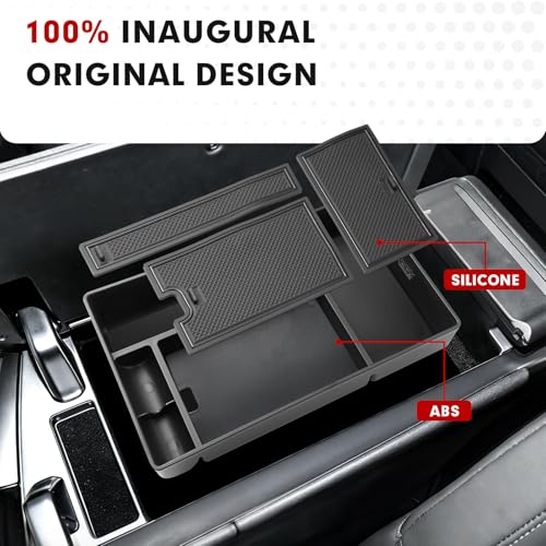Autorder Center Console Organizer for 2022 2023 2024 2025 2026 Lexus NX NX 250/NX 350/NX 350h 450h+ Accessories Armrest Storage Box Secondary Insert Tray with Anti-Slip Mat - size: 2022-2026 Lexus NX 250/350/350h/450h+