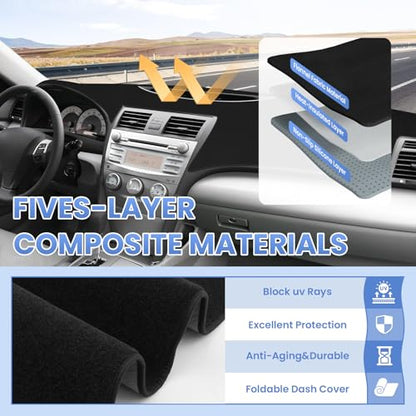 Sunsdrew Dash Cover for 2007-2011 Toyota Camry Dashboard Cover Mat for Camry Accessories Sunshade Nonslip Mesh Protector No Glare - size: 07-11 Toyota Camry Dash Cover