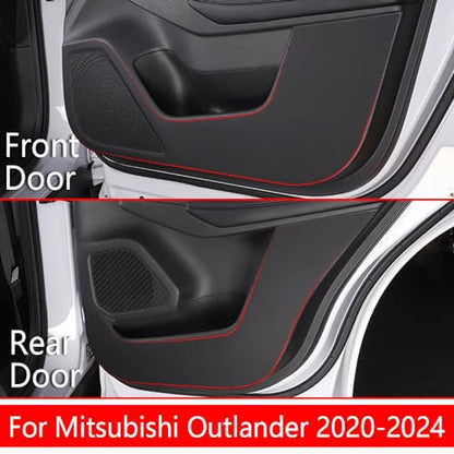 Car Door Anti Kick Pad for Mitsubishi Outlander Accessories 2022 2023 2024 2025 2026 Protector Mat Dirty Collision Stickers Interior
