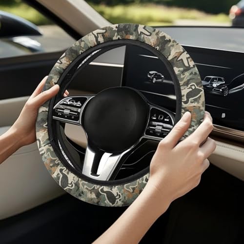 Camo Steering Wheel Cover 15 Inches for Men Duck Neoprene Anti-Slip Car Steering Wheel Grip Wrap Soft Car Accessories Protective for SUV Vehicle Sedan Truck - color: Camo Hunting Duck Print