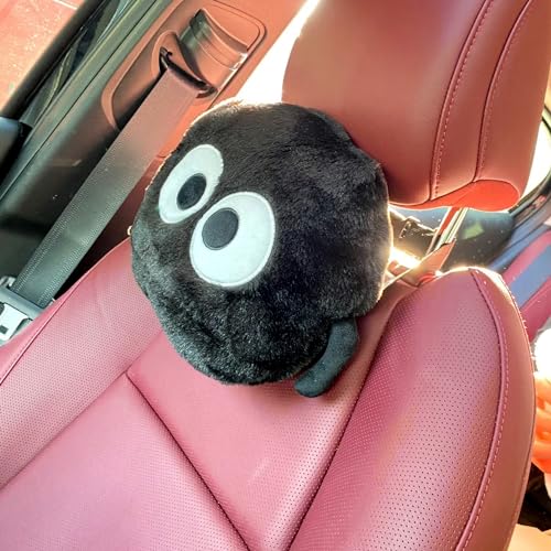 Car Headrest Pillow 2PCS Cute Big-Eyed Sprite Car Headrest Pillows Travel Neck Pillow Comfortable Neck Support - Plush Comfort Neck Cushions for Cars, Home & Office