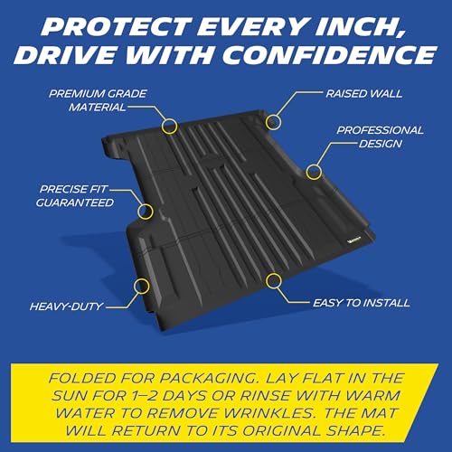 MICHELIN Truck Bed Mat for 2004-2026 Nissan Titan - 5.5 FT / 67.3" Short Bed (Won't Fit Equipped Truck Bed Storage), All-Weather Truck Bed Liner, Custom Fit, Durable TPE Bedliner, Non-Slip - size: 3) Titan | 04-26 | 5.5 FT
