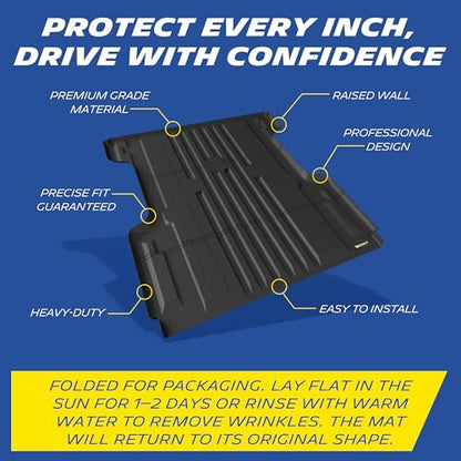 MICHELIN Truck Bed Mat for 2004-2026 Nissan Titan - 5.5 FT / 67.3" Short Bed (Won't Fit Equipped Truck Bed Storage), All-Weather Truck Bed Liner, Custom Fit, Durable TPE Bedliner, Non-Slip - size: 3) Titan | 04-26 | 5.5 FT