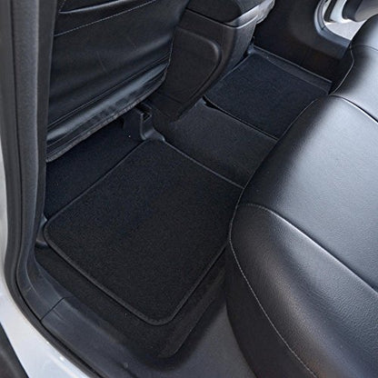 BDK WBMT-1301 Batman Carpet Car Floor Mats Black & Yellow Logo - 4 Pieces, Rubber Backing, Front & Rear Full Set