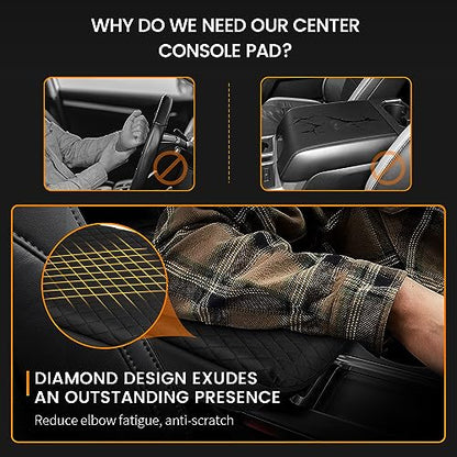 Custom Fit for Center Console Cover Acura MDX 2022 2023 2024 2025 2026 Armrest Cover Center Console Pad Interior Accessories Car Armrest Seat Box Cover Protector Black - size: Acura MDX 2022-2025 2026