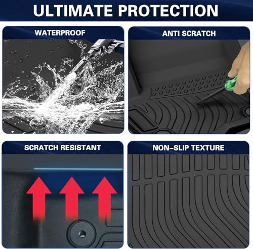 All Weather Rubber Car Floor Mats Compatible with 2016-2019 Chevrolet Cruze, No Fit 2016 Cruze Limited,TPE Full Set Includes 1st 2nd Row Front (with 2016-2019 Chevrolet Cruze) - color: with 2016-2019 Chevrolet Cruze