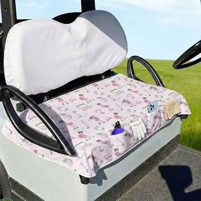 Golf Cart Seat Covers Golf Cart Seat Towel Blanket Group - color: Pink golf 4 Pockets B