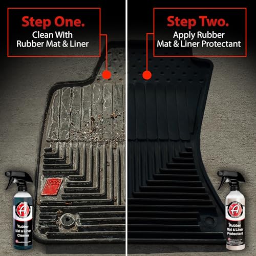 Adam's Polishes Rubber Mat & Liner Protectant (16 fl. oz) - Rubber Floor Mat Protective Spray Car Detailing | Non-Sticky, Non-Greasy, Non-Slip Formula | Restores Mats, Truck Bed Liners, Trunk & More - style: 16 fl. oz (Protectant)