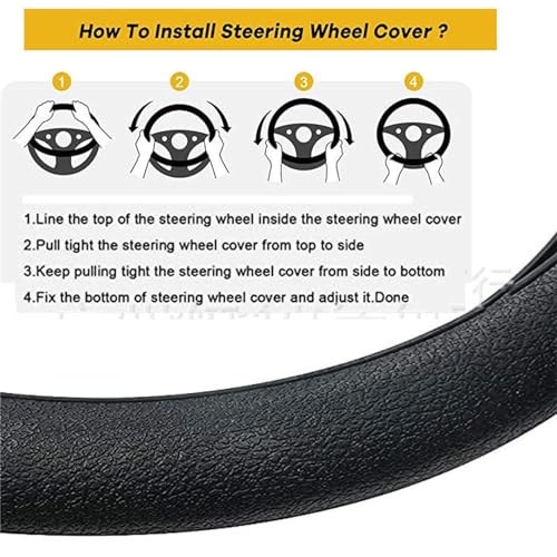 Cool Non-Slip Silicone Steering Wheel Protector,Brown Soft Kimtion Car Steering Wheel Cover,Soft Silicone Steering Wheel Protector - color: Brown