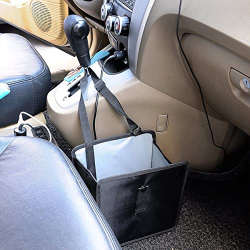 Fekey&JF Foldable Car Trash Can, Hanging Waterproof Leakproof Trash Can Storage Bag for Car with Large Capacity, Car Interior Accessories (Small) - size: Small