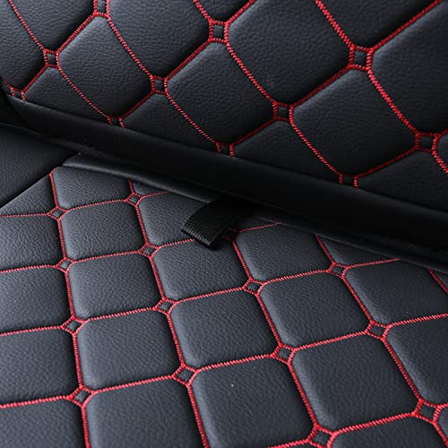 Tomatoman Tacoma Seat Covers Customized for 2005-2025 2026 Sport Extended Access Cab Pickup Truck, Waterproof Faux Leather Car Cushions(Rear Seat, Black-Red) - color: Rear Seat/Black-Red
