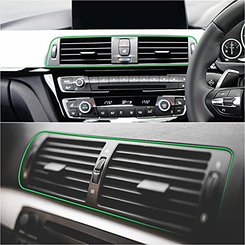 X AUTOHAUX Car Interior Moulding Trim Strip DIY Line Gap Door Edge Seal Protector Green 10m 3.28ft - color: Green