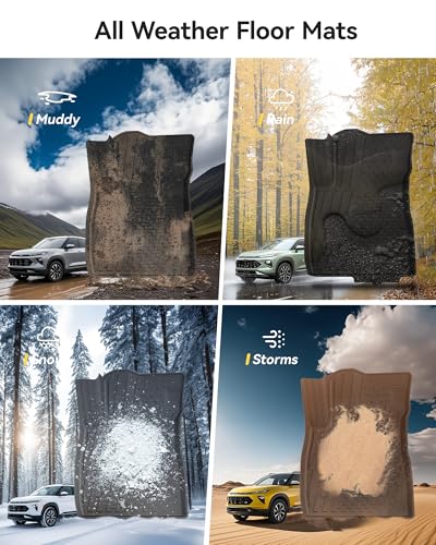 3W Floor Mats for Chevrolet Trailblazer 2021-2025 2026 (AWD Only),TPE All Weather Floor Liners Custom Fit Chevy Trailblazer Accessories 1st and 2nd Row Durable Black - size: Chevy Trailblazer 2021-2026 Floor Mats