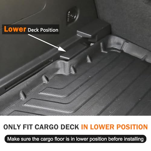 KUST Trunk Cargo Mat for 2021-2025 2026 Chevy Trailblazer Accessories, All Weather Cargo Liner TPE Rubber Raised Edge (Only for Cargo Deck in Lower Position) - style: Trailblazer 2021-2026 │ Trunk Mat