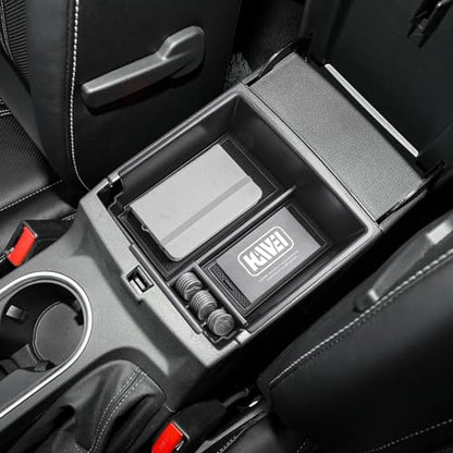Center Console Organizer Compatible with Ford Ranger 2019 2020 2021 2022 2023 XL XLT Lariat Accessories, Armrest Storage Box Secondary Insert Tray, Black