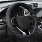 Auto Dynasty Steering Wheel Cover, Breathable Microfiber Leather Car Steering Wheel Protector with with Stylish Blue Diamond Stitch, Anti-Slip, [14 1/2 to 15 Inches] Universal Fit Cars Trucks SUVs - color: Stitched Blue