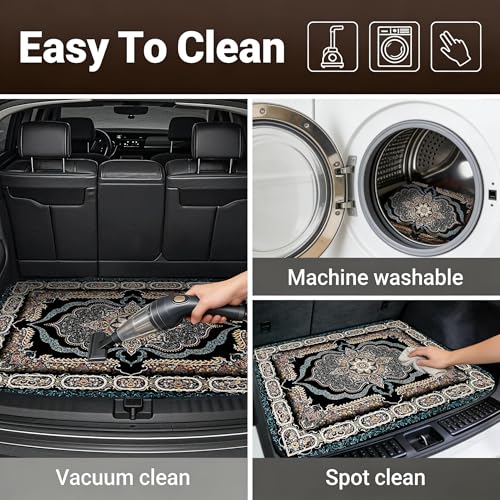 Car Trunk Mat - Universal Size 29" x 39", Bohemian Style Cargo Liner, Car Accessory for SUVs/Sedan/Wagons, Durable Protective Mat, Trunk Liner for Families/Travel Enthusiasts - style: Bohemian style-6