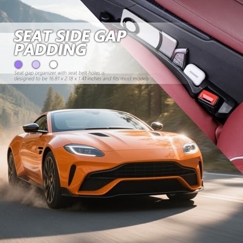 2PCS Car Seat Gap Filler Organizer and Carry Hook,Upgraded Multifunction Gap Filler for Car with Filling Gaps and Storing for Phones Keys,Universal No Drop Seat Guard for Cars