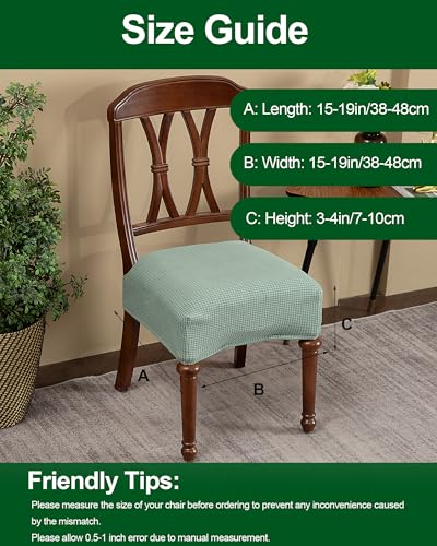 CRFATOP Jacquard Dining Room Chairs Seat Covers Set of 4 with Soft Bench Chair Cover Stretch Kitchen Chair Slipcover Washable Seat Cushion Slipcover Protector for Hotel Ceremony Banquet Wedding,B17 - color: Jacquard B17