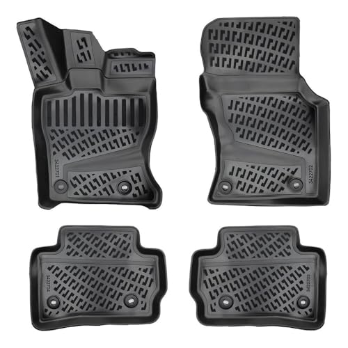 RizLiner Land Rover Range Rover Velar 2017-2026 & Jaguar F-Pace 2017-2026 Custom Fit Floor Mats Rubber 3D Car Mats Laser Measured Floor Liners All Weather Heavy Duty Waterproof TPE (Front & Rear) - size: Velar 2017-2026 & F-Pace 2017-2026