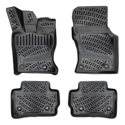 RizLiner Land Rover Range Rover Velar 2017-2026 & Jaguar F-Pace 2017-2026 Custom Fit Floor Mats Rubber 3D Car Mats Laser Measured Floor Liners All Weather Heavy Duty Waterproof TPE (Front & Rear) - size: Velar 2017-2026 & F-Pace 2017-2026