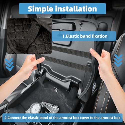 Center Console Armrest Cover for Dodge RAM 1500 2500 3500 2019 2020 2021 2022 2023 2024 2025 Accessories Fully Covered Anti-Scratch Protector Interior Accessories(Only for Bucket Seat Console) - size: Compatible with RAM 2019-2025