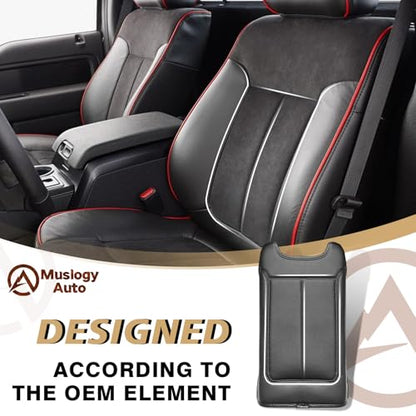 Center Console Armrest Cover Fit for Ford F-150 F150 2009-2014 Accessories, Comfort Armrest Pad Console Lid Cushion Vegan Leather Regular Thick(Bucket Seat ONLY) - size: 2) 09-14 |F150| Bucket Seat, Regular