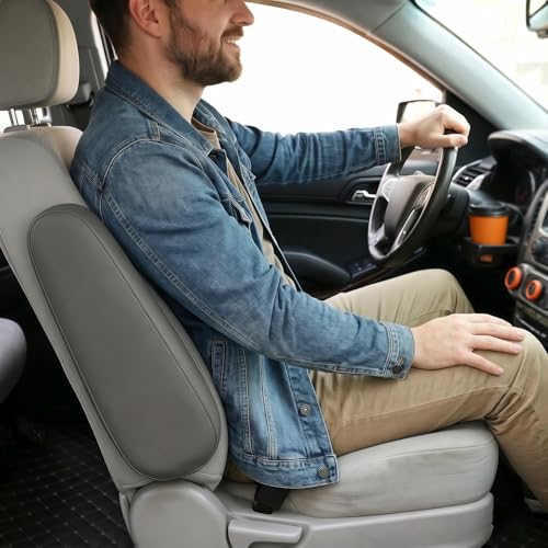JDDRY Car Front Seat Armrest Covers Vinyl Leather,Car Armrest Protectors,Auto Arm Rest Cover Replacement,Universal for MPV/SUV/Truck(Gray,2PC) - color: Grey-2PC