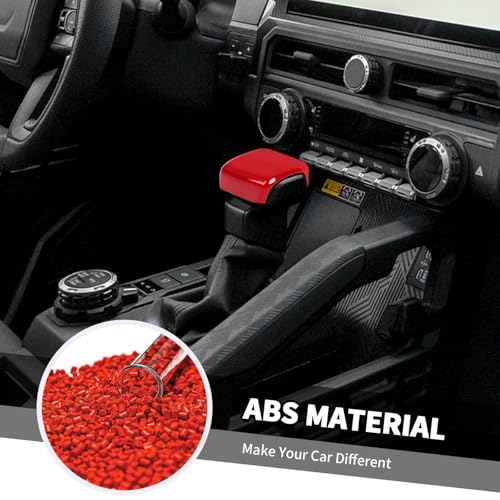 Jimen Fit for Toyota 4Runner 2024-2025, Automatic Gear Shifter Knob Cover Interior Trim Accessories (Red) - color: Red
