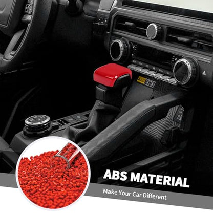 Jimen Fit for Toyota 4Runner 2024-2025, Automatic Gear Shifter Knob Cover Interior Trim Accessories (Red) - color: Red