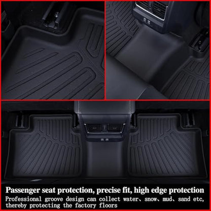 Large Cargo Liners for Mazda CX90 CX-90 2024 2025 2026 (Only Suitable for 7&8 Seats) (Not Suitable for 6 Seats), TPE All Weather Protection with Trunk Mat Covering the Backrest - size: 2024 2025 CX90 Cargo Mats