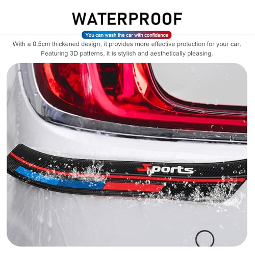 2 PCS Car Door Scratch Protector Trim, PVC Black Sport Style Car Bumper Protector Stickers, Self-Adhesive Angled Fold Body Containment Strip, Universal for Most Cars