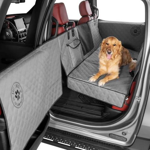 Ruff Liners Standard Back Seat Extender for Dogs, Gray – As Seen on Shark Tank – Hard Bottom Platform for Cars, SUVs & Mid-Size Trucks – 400lb Support, Waterproof – Rigid Back Seat Cover for Dogs - color: Gray, size: Car / SUV / Small Trucks