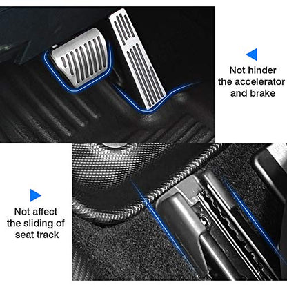 KUST All Weather Floor Mats for 2019-2025 Infiniti QX50/2022-2025 QX55 Accessories Car Mats 1st & 2nd Row Floor Liners, TPE Rubber Raised Edge - style: For │ QX50 2019-2025 │ Floor Mats