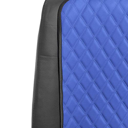 FH Group Car Seat Cushion – Faux Leather Single Front Seat Cover with Front Pockets, Airbag Compatible, Universal Fit Car Seat Cushion for Driver or Passenger Seat, SUV, Truck, Sedan & Van – Blue - color: Blue, style: Front Set