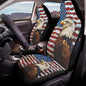 2 Piece Front Car Seat Cover, Eagle American Flag Print Waterproof Car Front Cushion Protector, Airbag Compatible Auto Front Seat Cover, Universal Fit Auto Interior Accessories - color: Red and White - Eagle American Flag