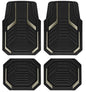 PIC AUTO Heavy Duty Rubber Floor Mats, Gray Aluminum Film Car Mats Set, Front and Rear Car Mats with Anti-Slip Backing, All Weather Protection, Trim-to-Fit for Automotive SUV, Sedan, Van - color: Gray